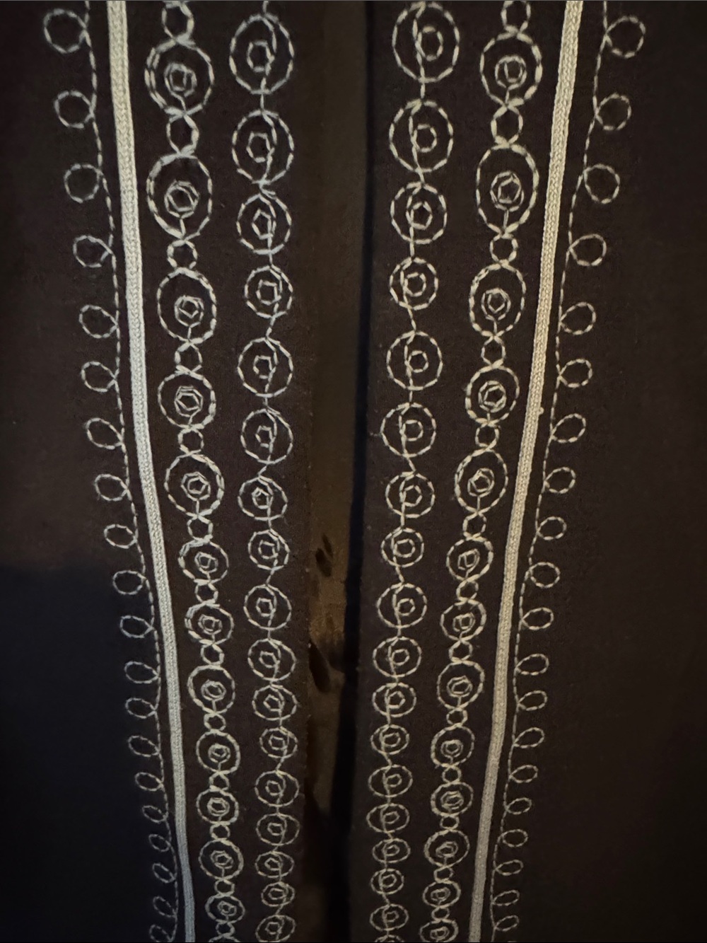 Brown Embroidered Open-Front Jacket - Picture 6 of 8